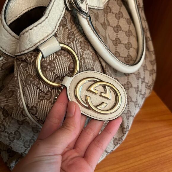 Gucci Coated Canvas Monogram GG Tote Bag - Picture 2 of 15